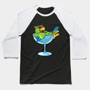 Parrot with Sunglasses and Glass Baseball T-Shirt